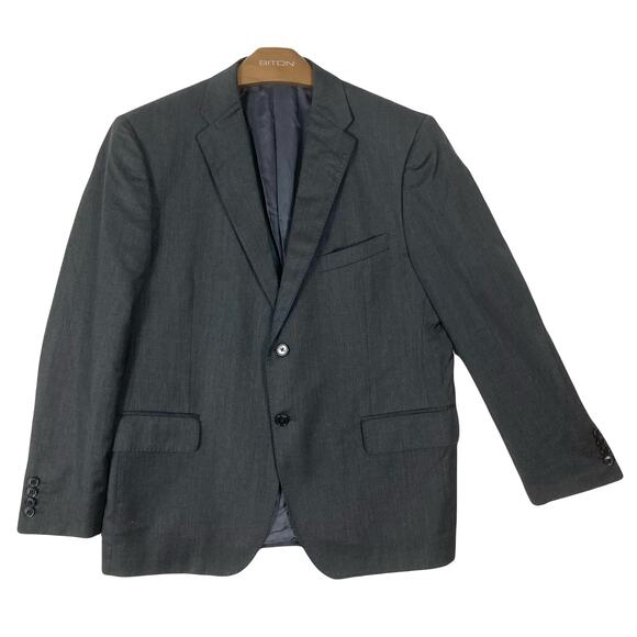 Nwot ERMENEGILDO ZEGNA Blazer Mens 44S Grey ITALY Wool Double-Breasted Lined